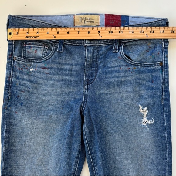 Anthropologie Holding Horses Women's Paint Splattered Skinny Jeans Size 29 - Picture 8 of 10